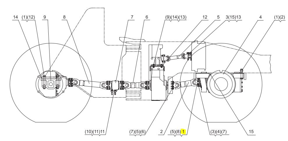 Шпилька кардана ZL50G2-04001 SL50W D16 L71 Шпилька кардана ZL50G2-04001 SL50W D16 L71