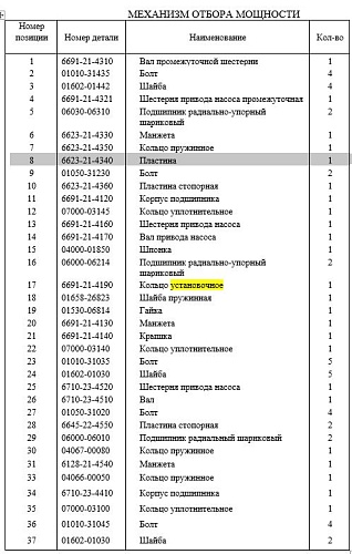 Пластина 6623-21-4340 Пластина 6623-21-4340